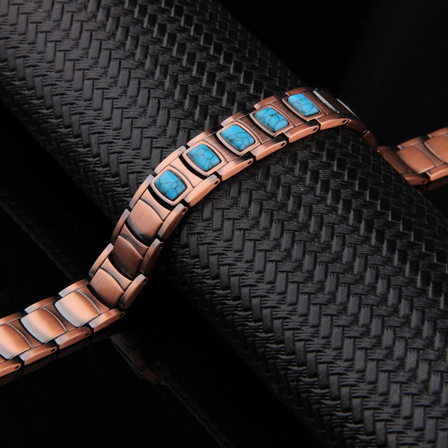 Turquoise Pure Copper Magnetic Bracelet Arthritis Pain Relief Energy