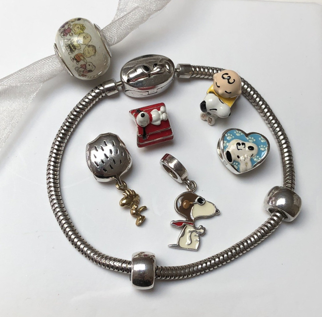RARE **PERSONA** Sterling Silver Peanuts Snoopy Bracelet or Charms *YOUR CHOICE*