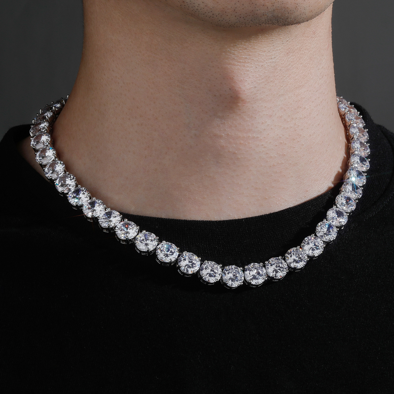 Hip Hop 10mm Tennis Chain Necklace Bracelets TopBling Cubic Zirconia Jewelry