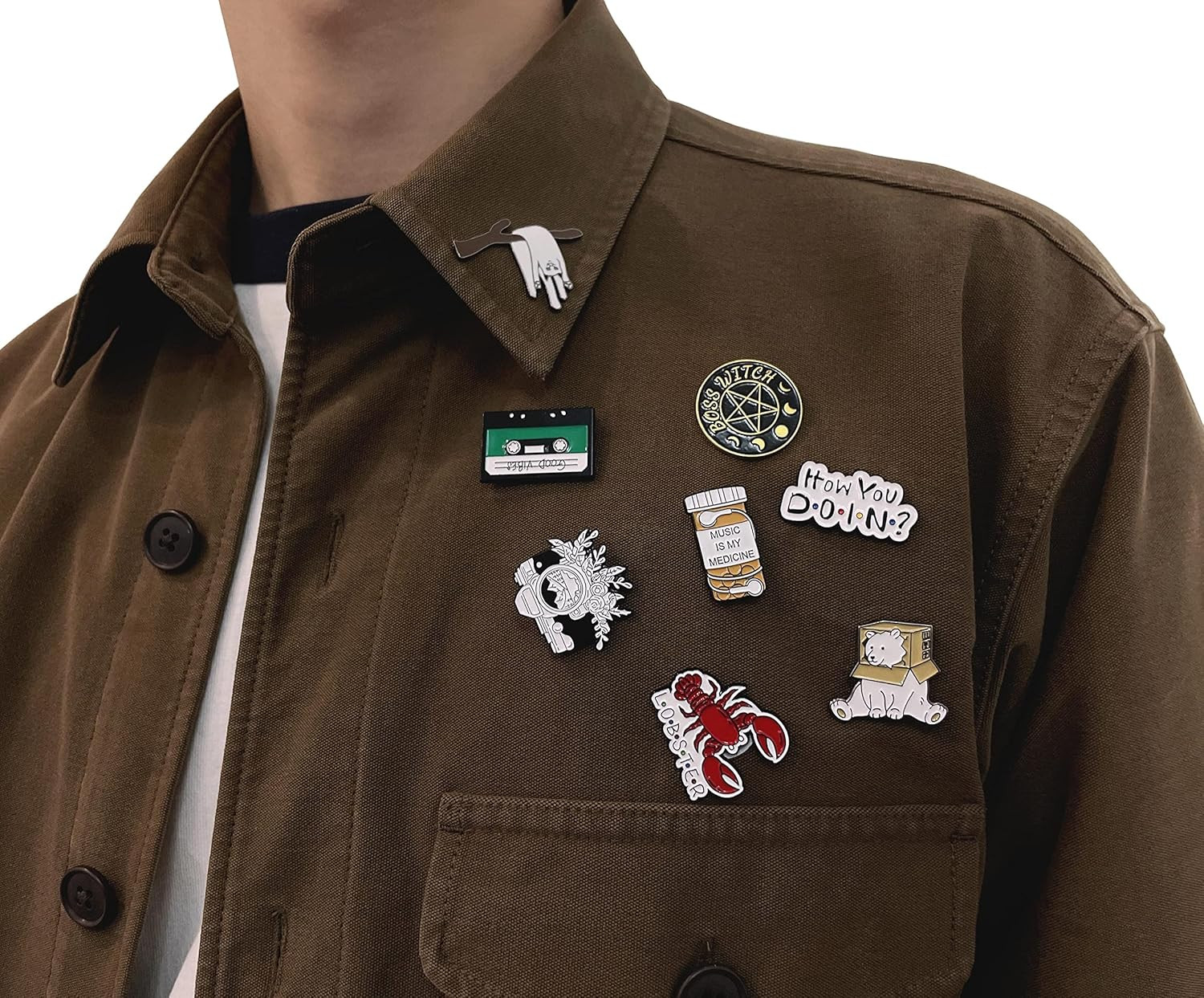 SINCCO 20/40/50/80 PCS Cute Enamel Backpack Pins, Funny Enamel Pins Bulk Set Coo