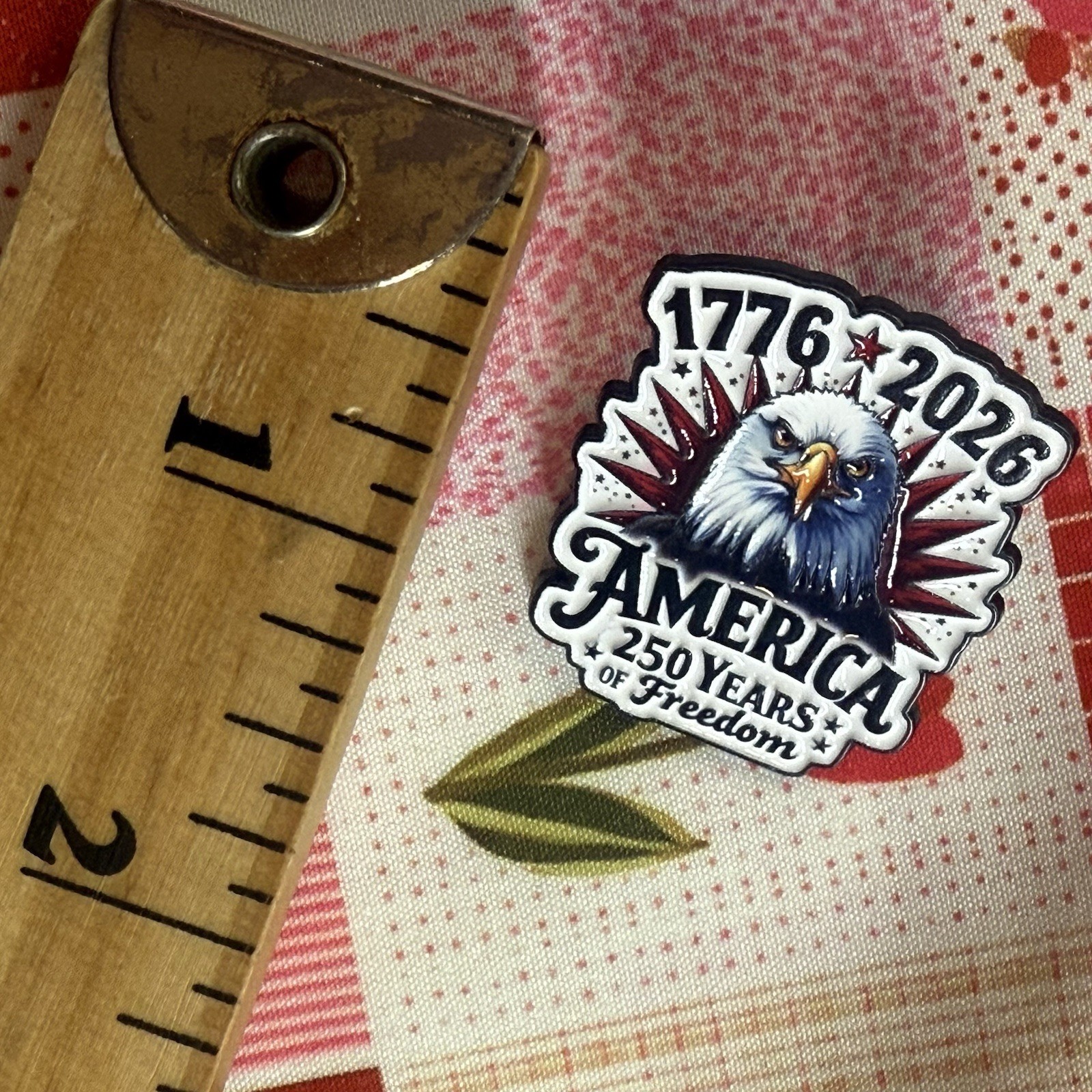 Enamel Pin American Eagle 250 Years Freedom Lapel United States USA Patriotic
