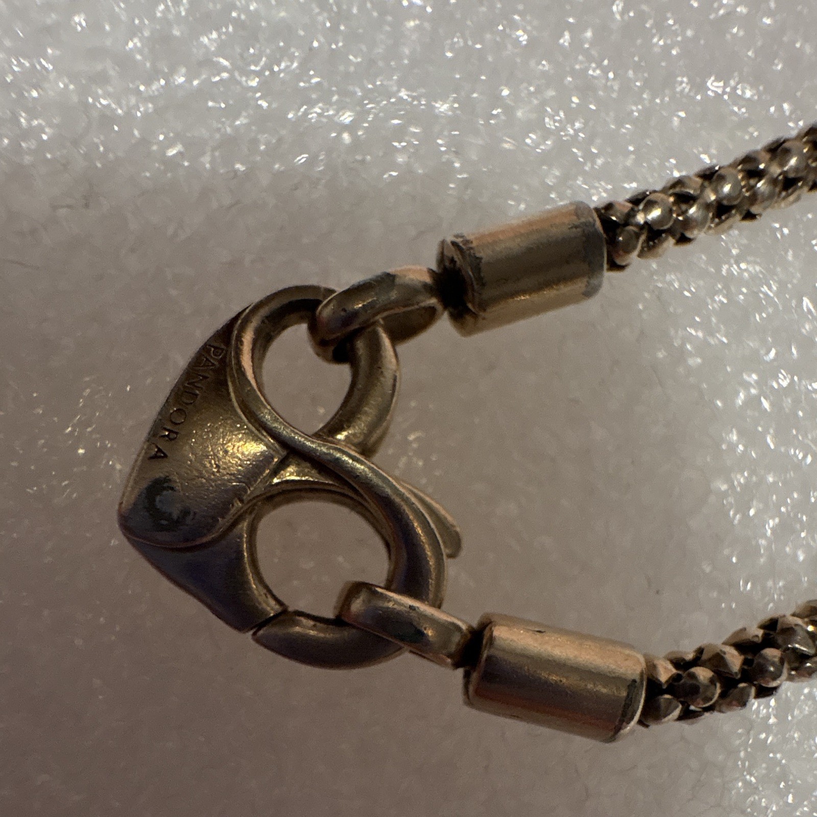 Pandora Rose Gold Studded Chain Bracelet ALE & MET! See Description!