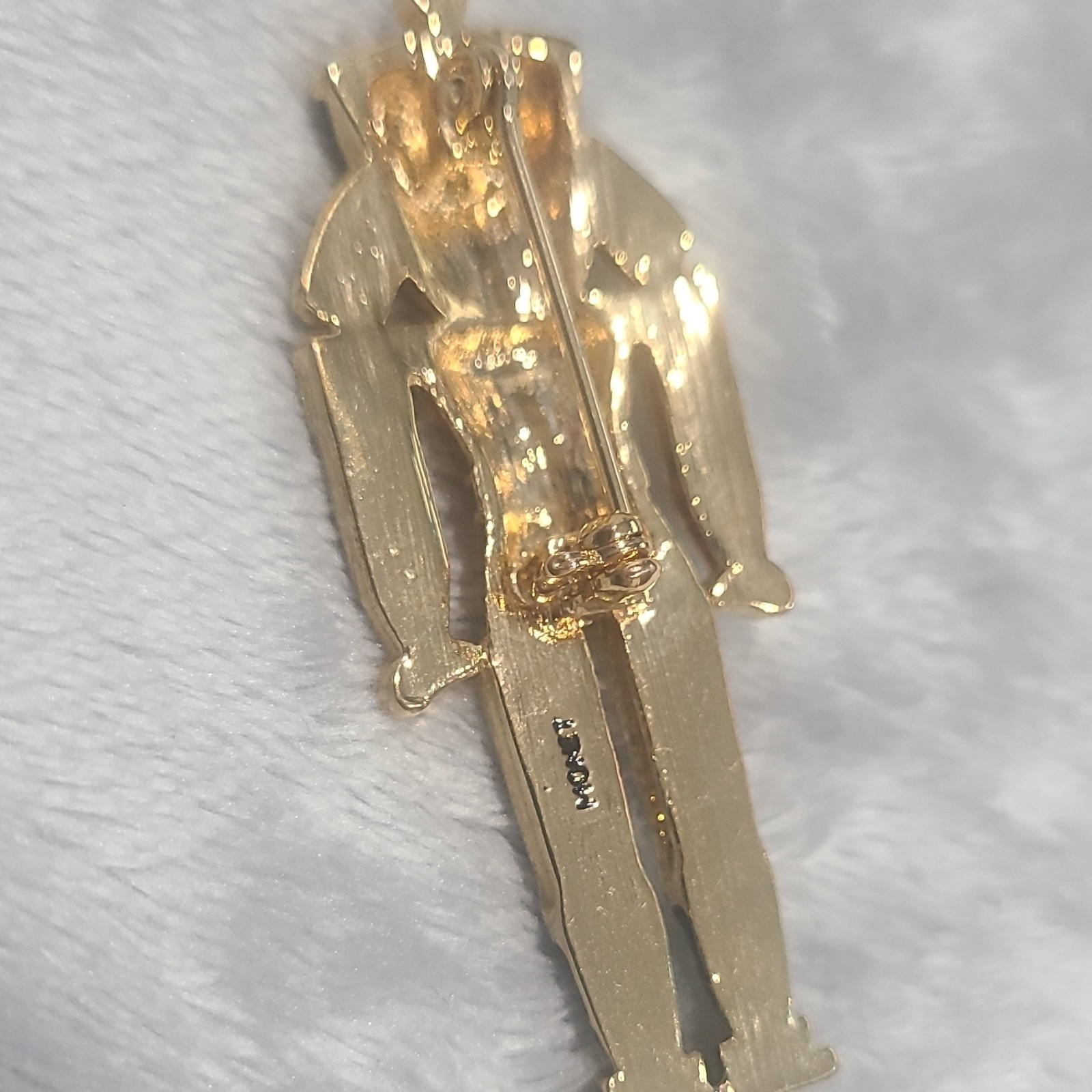Gold Tone Nutcracker Christmas Brooch Pin Red, Monet