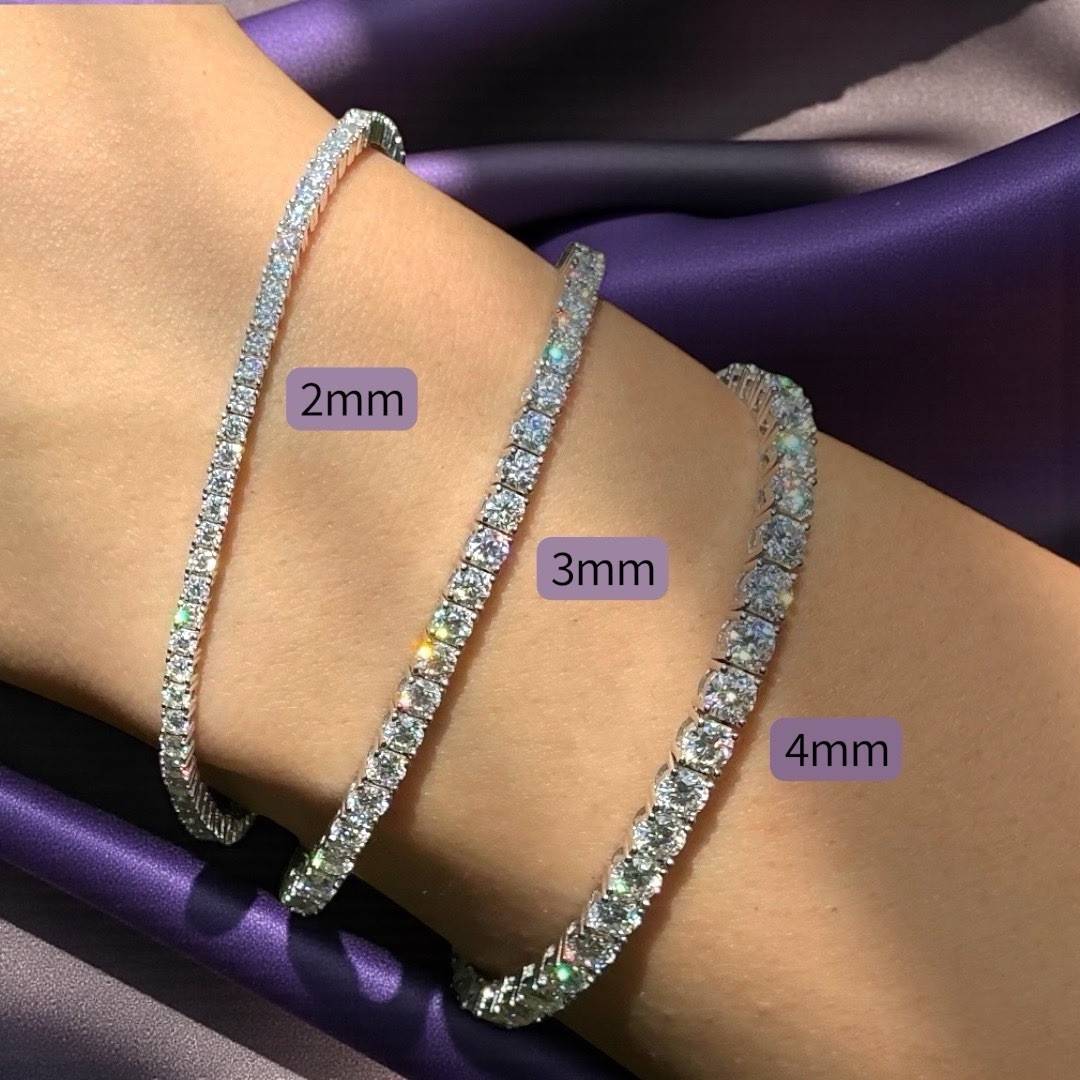 GRA Certified Moissanite Tennis Chain & Bracelet | 925 Sterling Silver Unisex