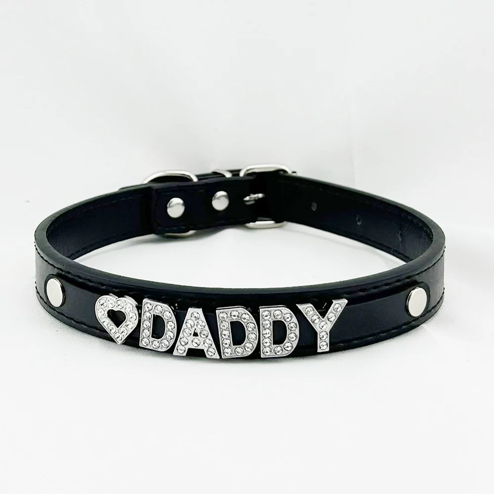 Heavy Duty Daddy Dom Collar Biker Fetish Gear Gay Couples Role Play Choker E6