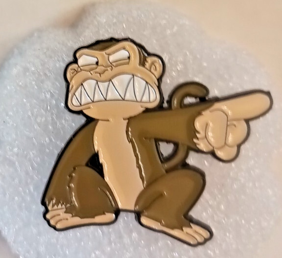 MONKEY- ENAMEL PIN-SHIP ALL THE PINS YOU BUY FOR $4.99-VISIT OUR STORE