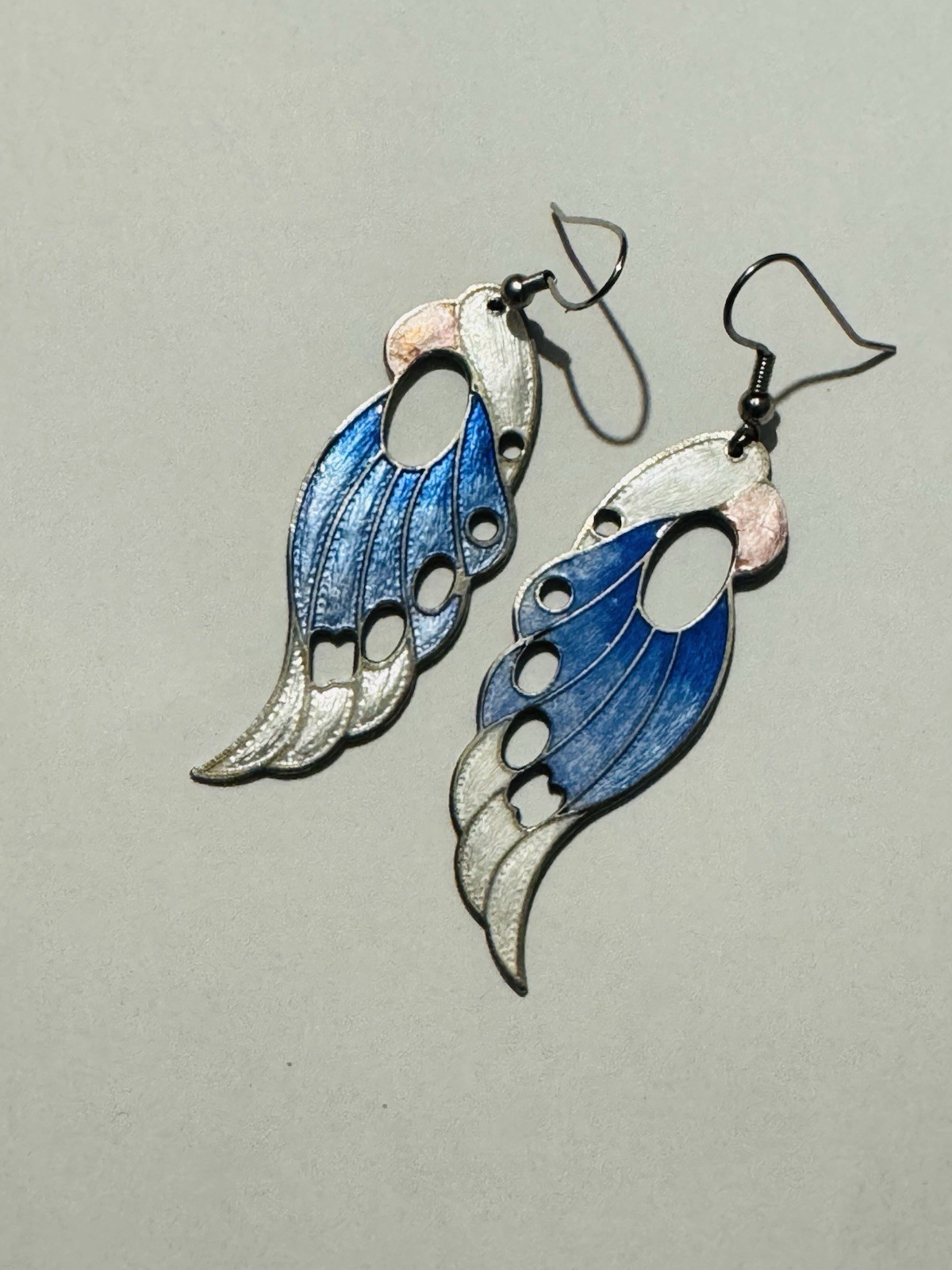 Handmade Cute Bird Dangle Earrings Dainty Sparrow Animal Charm Drop Gift