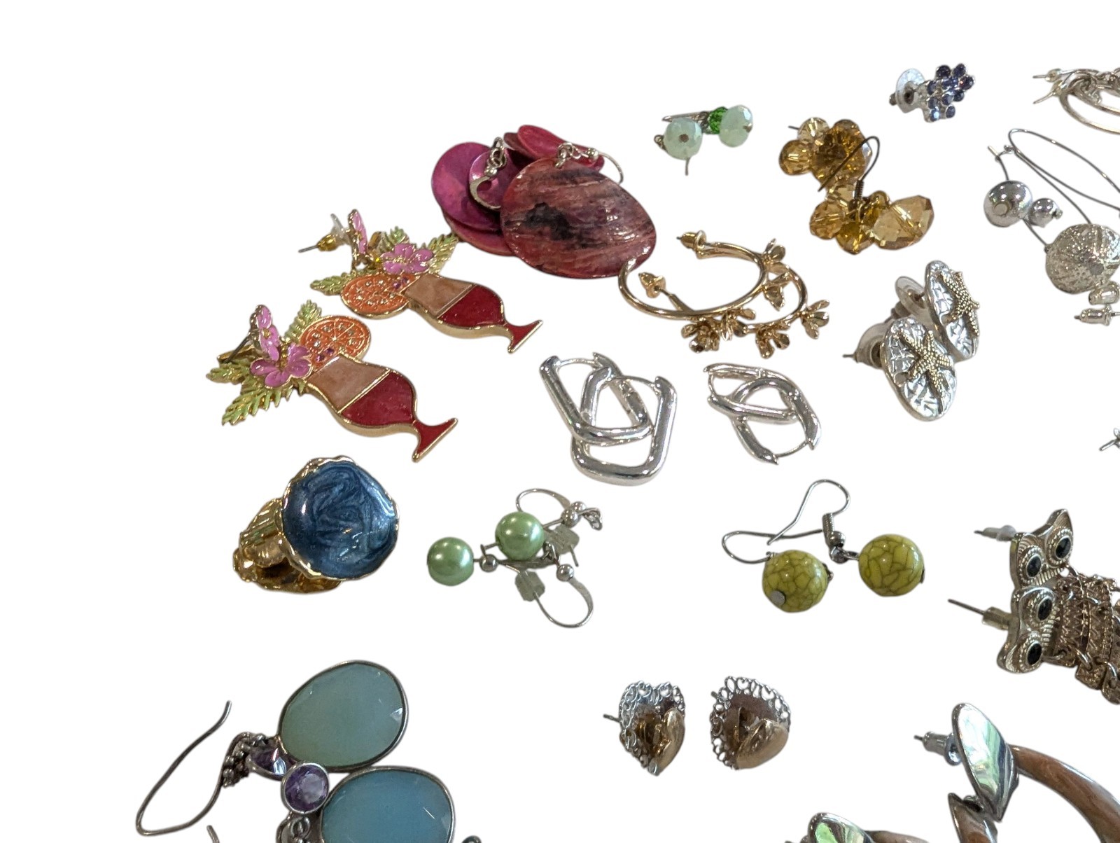 Beach Vacation Theme Earrings Lot Stud Dangle 33 Pair Outdoor