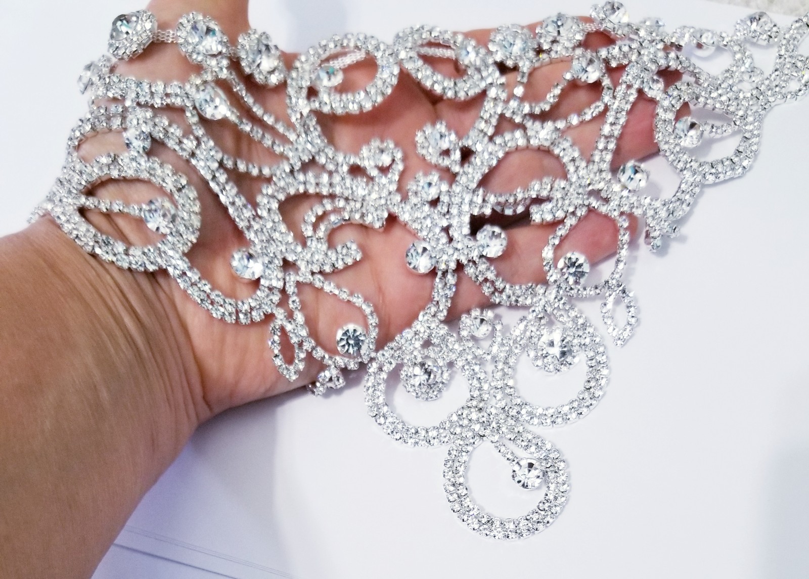 Clear Crystal Choker Rhinestone Crystal Necklace Bridal Prom Pageant Jewelry