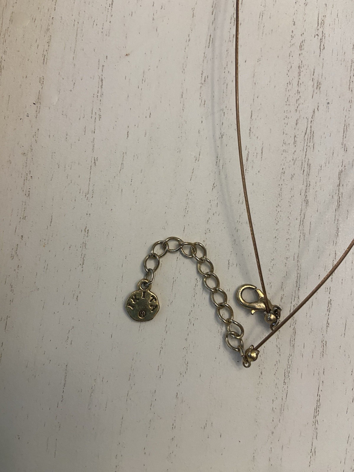 Ikita Necklace Copper Gold Tone 16 Inch Branded