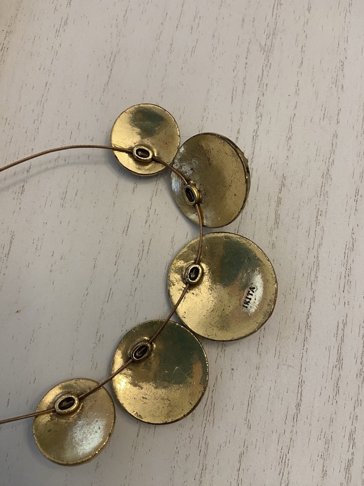 Ikita Necklace Copper Gold Tone 16 Inch Branded