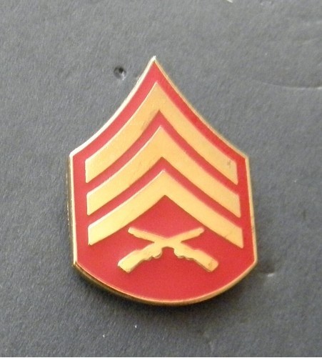 Marine Corps Marines E-5 Sergeant Rank Lapel Pin 3/4 x 1 inch USMC
