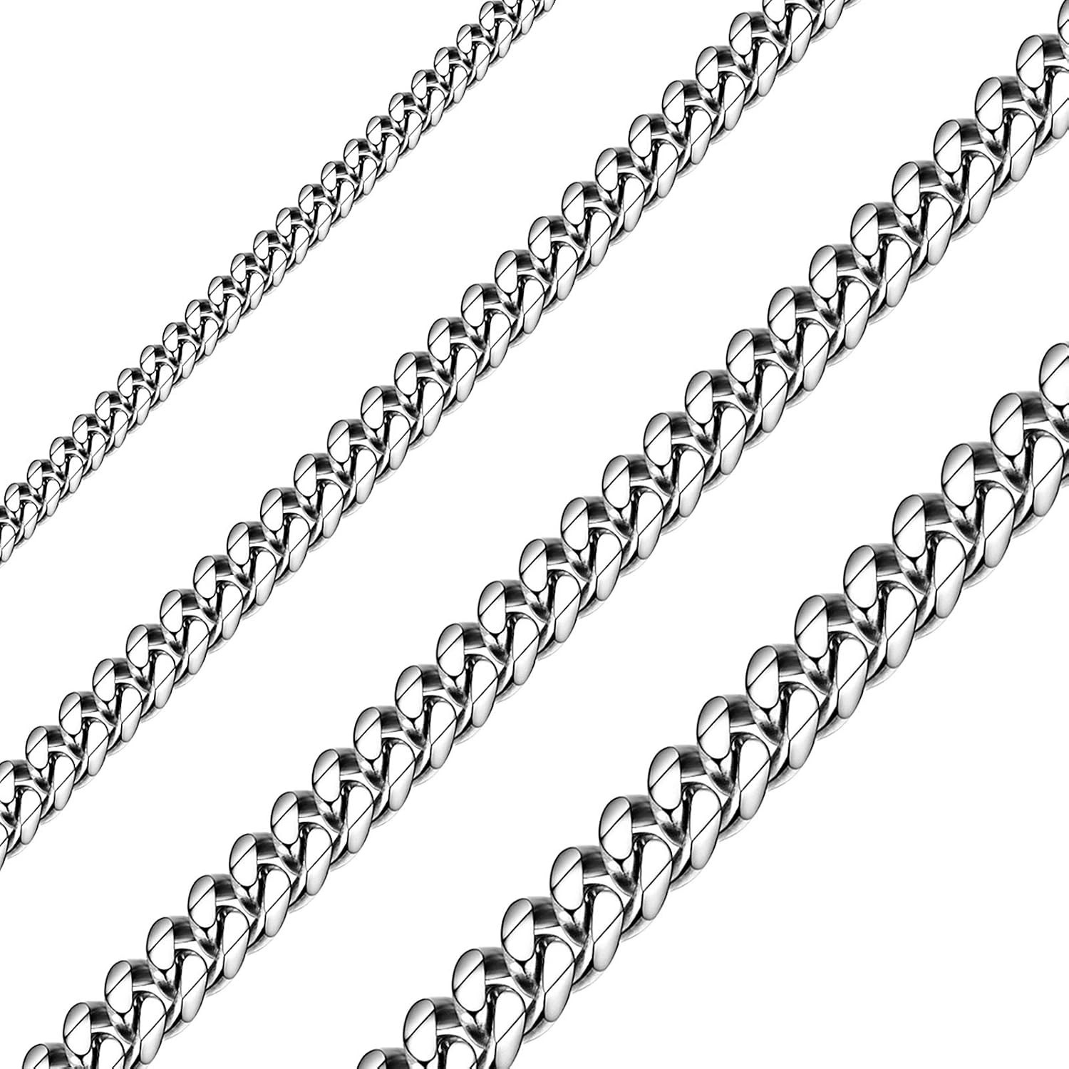 Elegant Cuban Chain Necklace in Stainless Steel – Perfect Gift for All Occasions