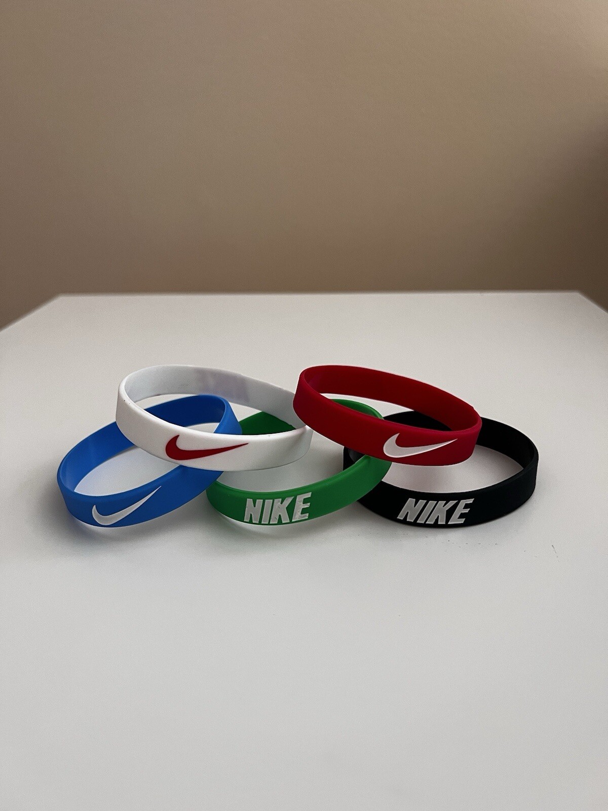 5 Pack of Nike Silicone Wristband Bracelets (Pack #1)