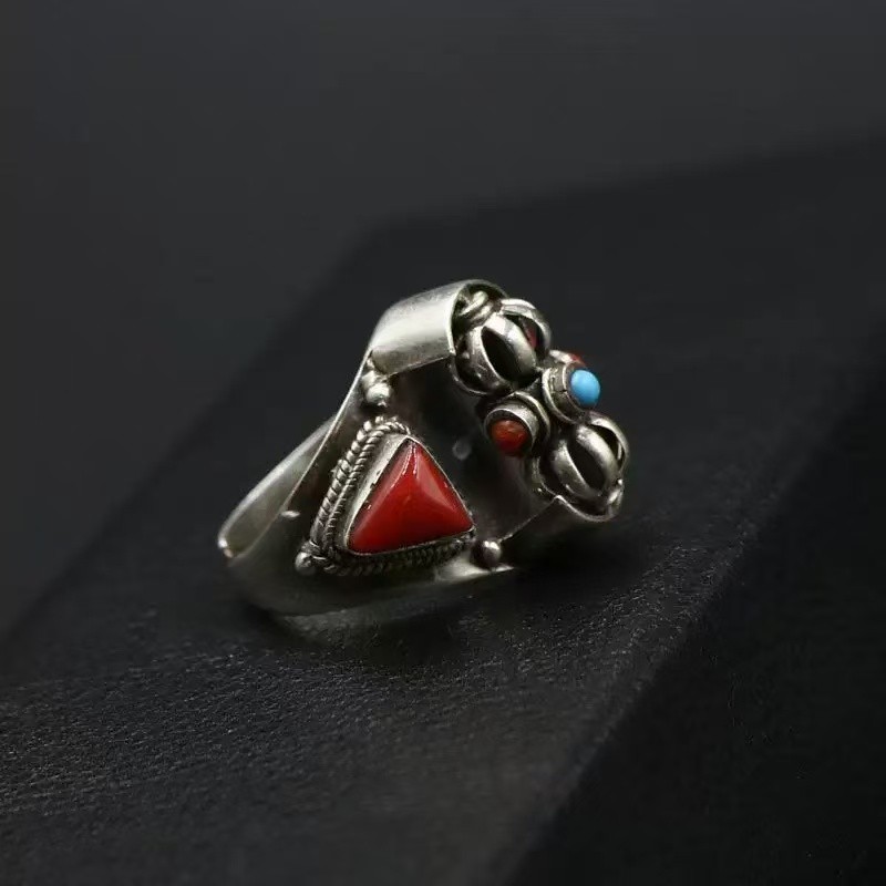 New Adjustable Handmade Ethnic Rotating Vajra Spinning Ring Unisex