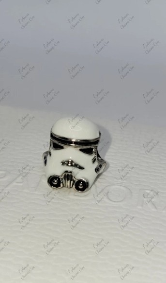 Genuine Pandora Disney Star Wars Stormtrooper Helmet Enamel Charm 791454C01 D54