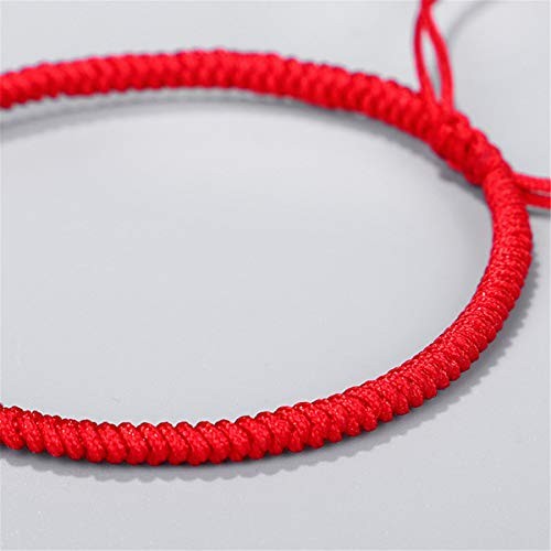 2-3 Pcs Tibetan Copper Beads Bracelet Adjustable Handmade Braided Copper Red