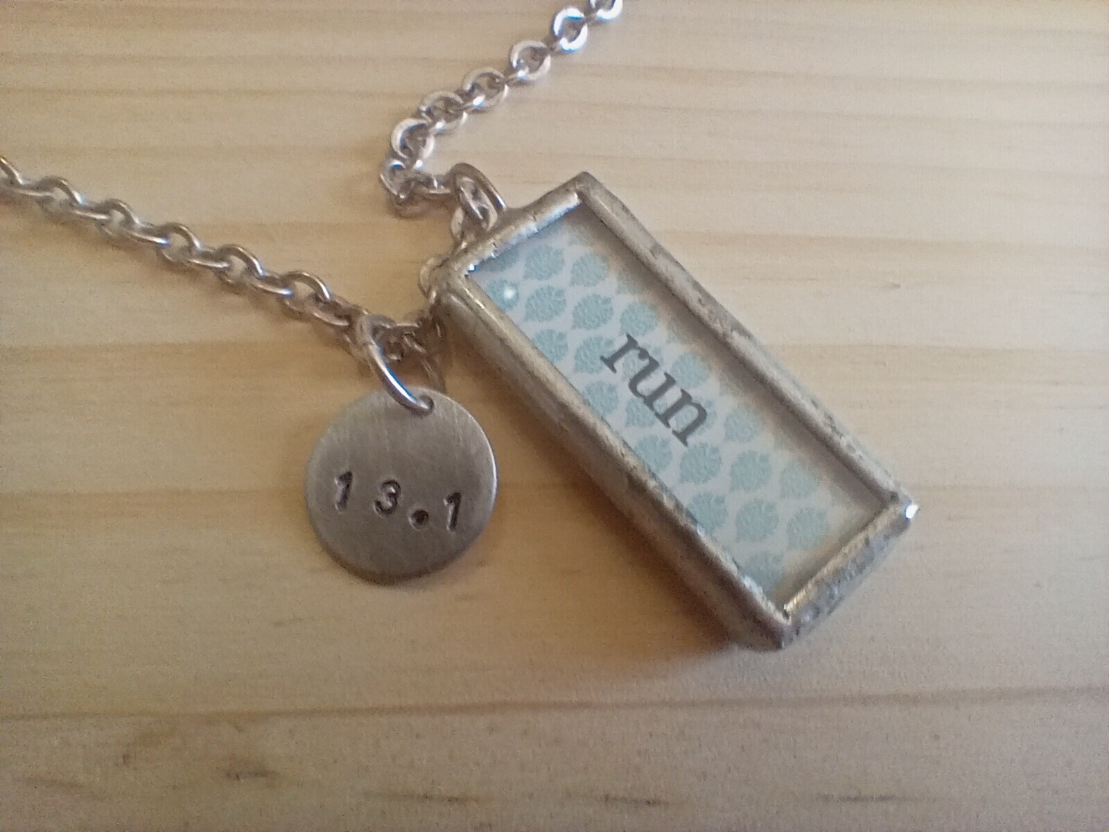 Round Aluminum 13.1 Half Marathon Charm