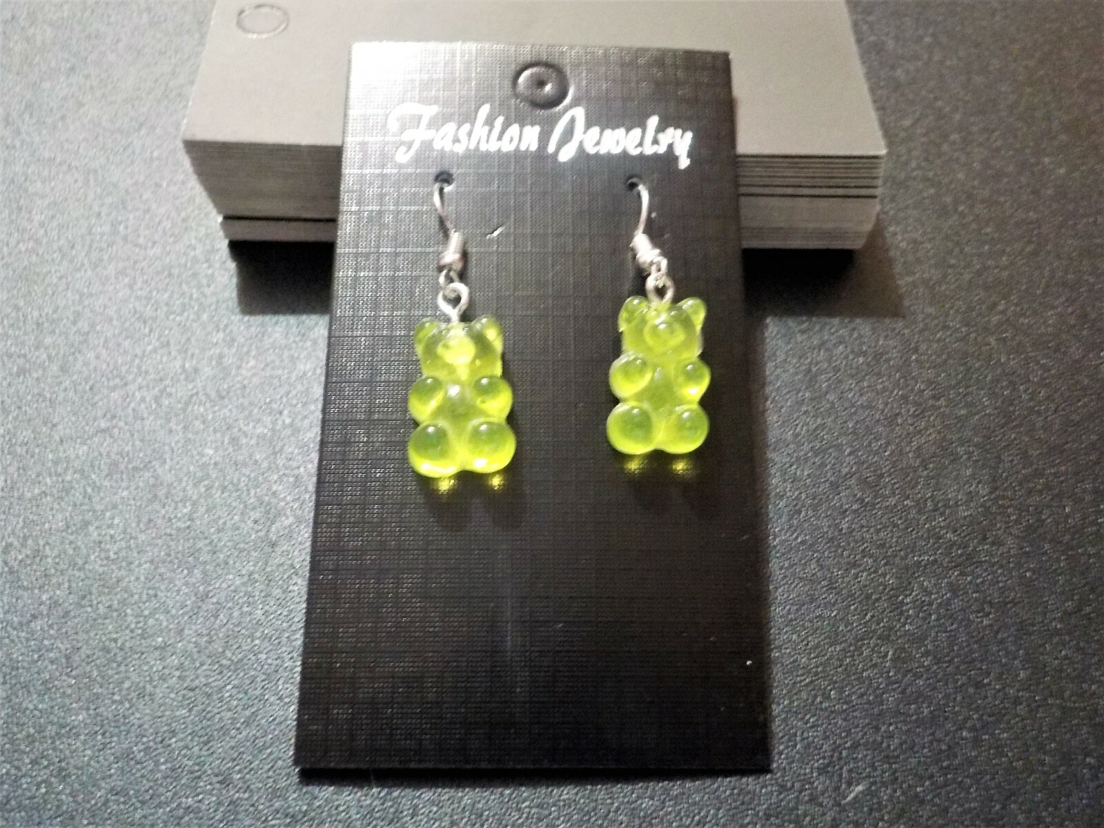 CANDY SHOP JEWELLERY GUMMY BEARS EARRINGS SWEETS KAWAII ORANGE PINK PURPLE BLACK