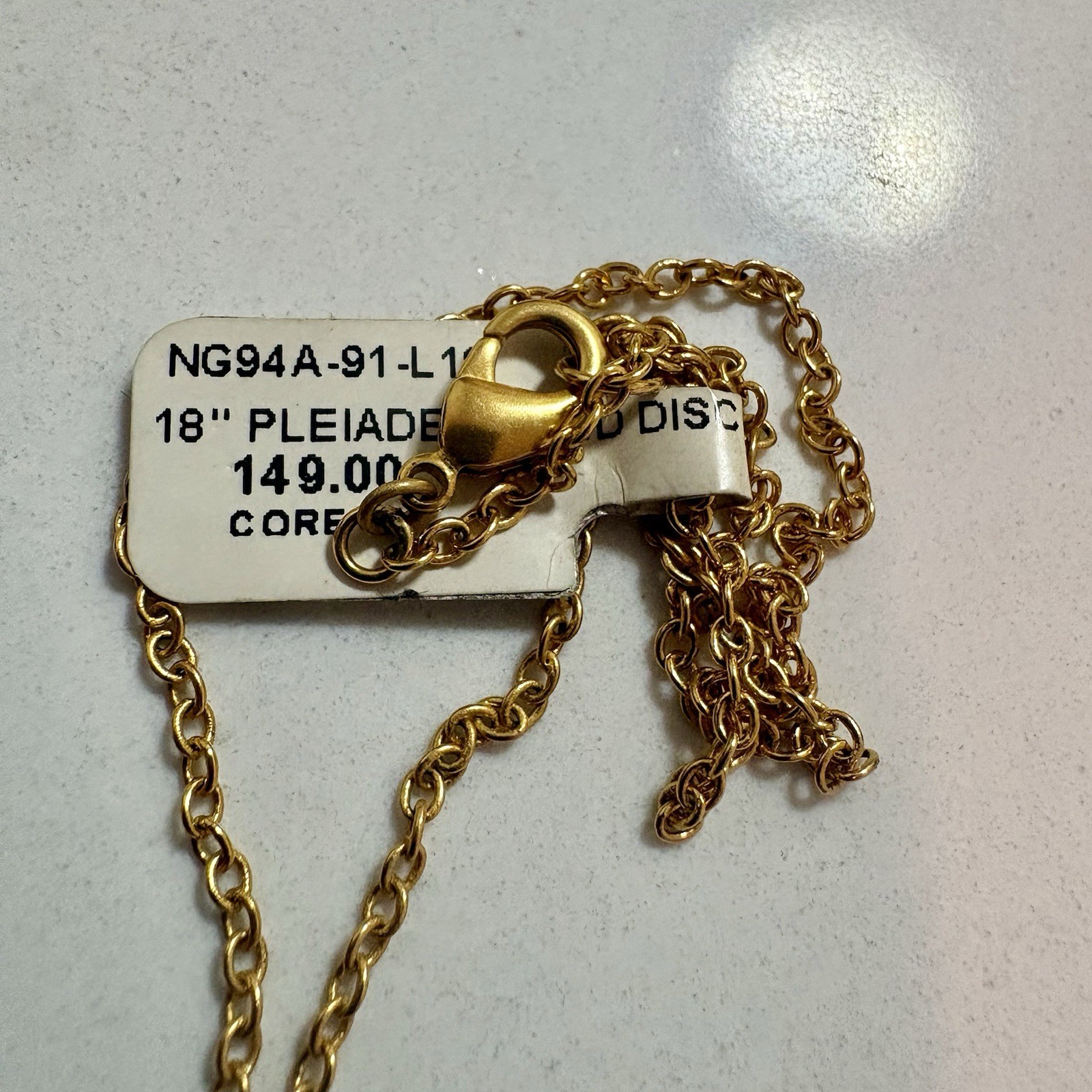 Satya Jewelry Pleiades Gold Disk Necklace New And Authentic 18”