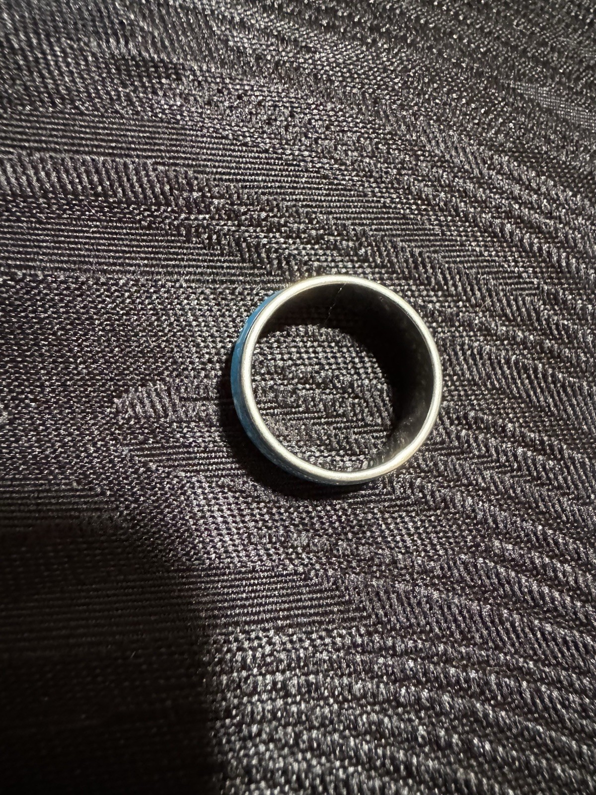 BTS K-pop ARMY Blue/Silver Stainless Steel Ring Band Fan Jewelry Size 4