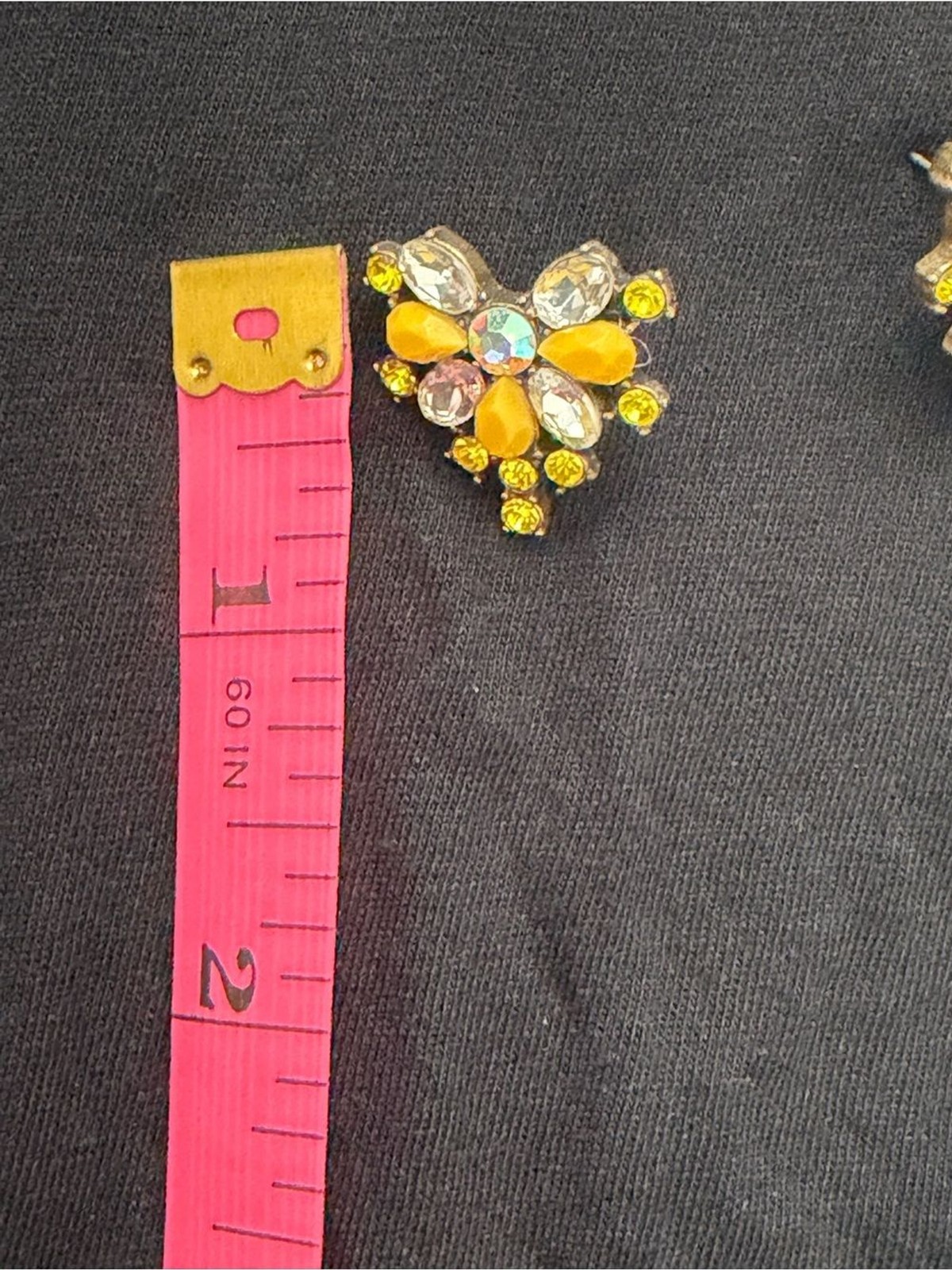 Yellow Crystal Flower Stud Earrings – Women Jewelry