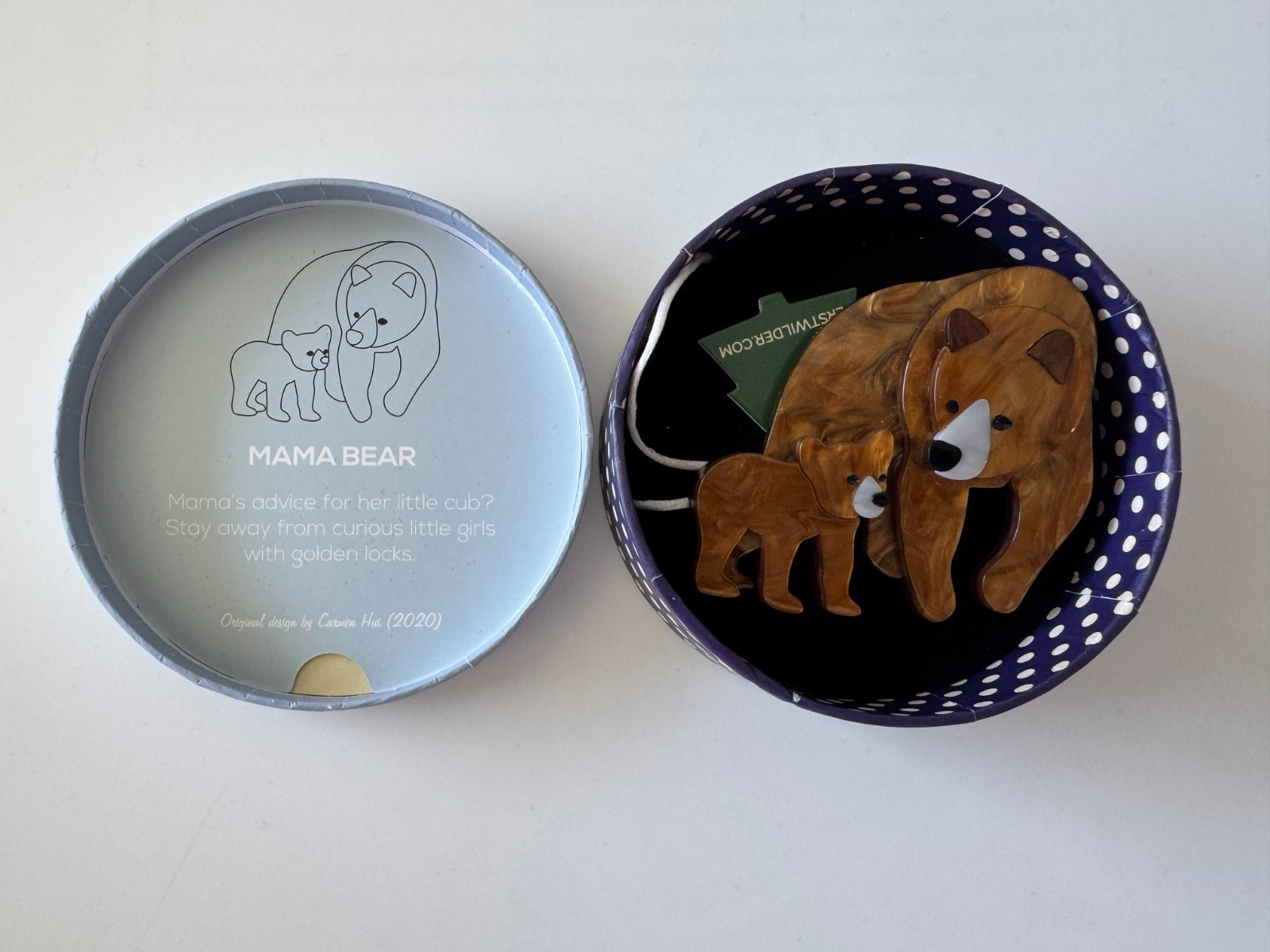 Erstwilder Woodlands Mama Bear Brooch – BRAND NEW IN BOX *