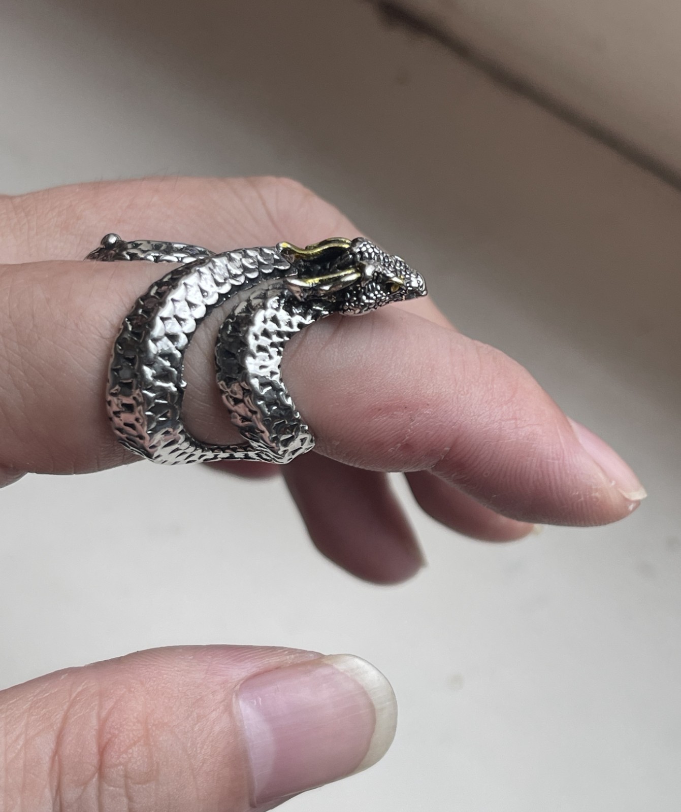 Elegant 925 Sterling Silver Charm Fashion King Cobra Snake Ring One Size Fit All