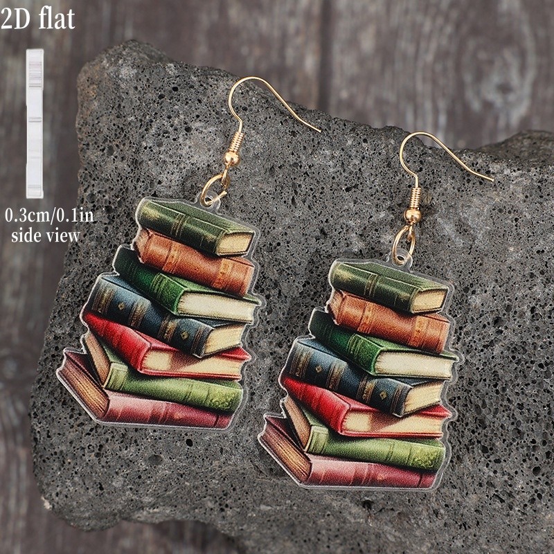 1 Pair of Retro-style Back-to-school,graduation Season Acrylic Creative Earrings