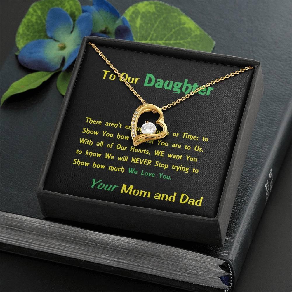 Forever Love Necklace, For Daughter, Gift For Our Daughter, Shineon Jewelry, Chr