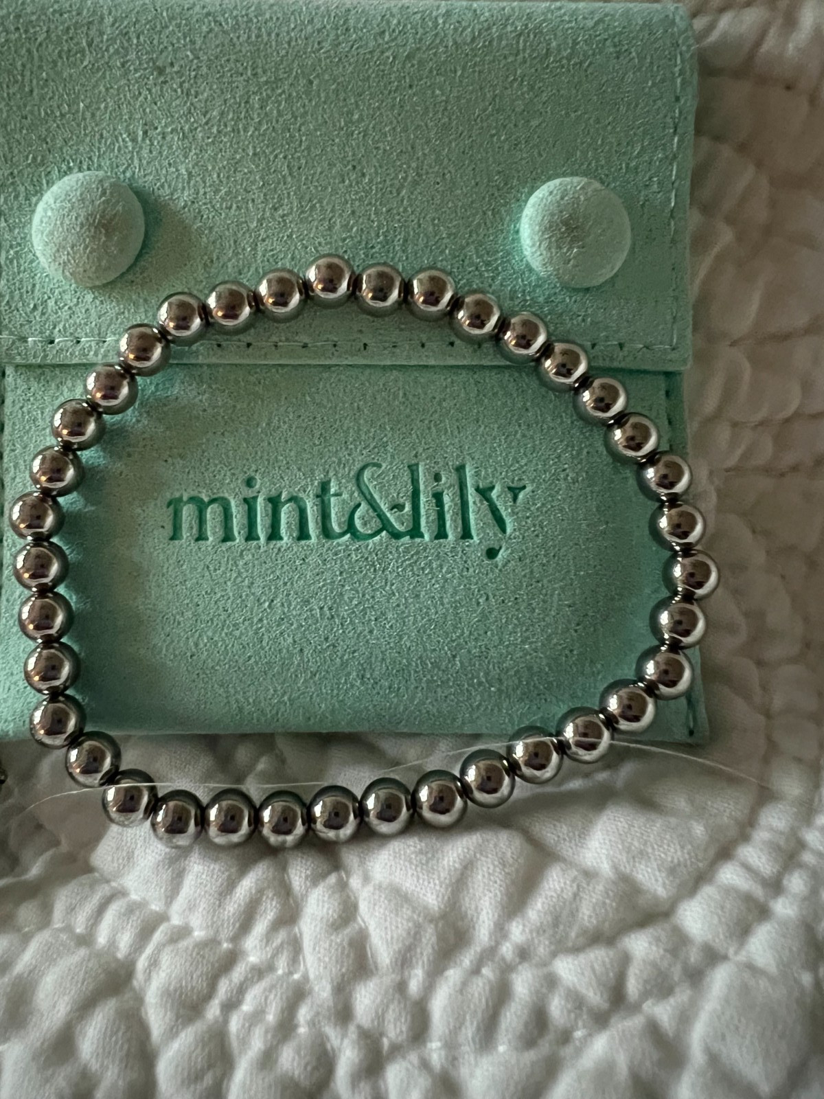 Mint & Lily Everyday Pearl Bracelet Stacking Set of 4– Stretch Bracelets