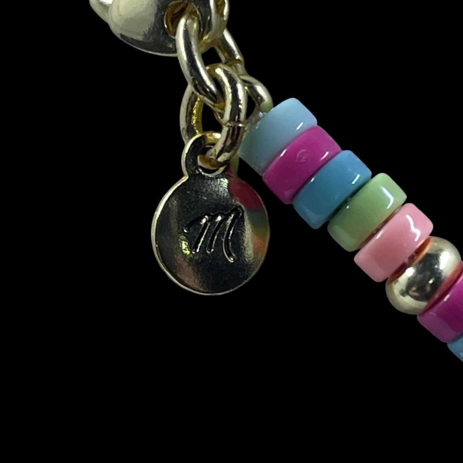 Mudd Colorful Beaded CIAO Necklace Kidcore Kawaii Y2K Rainbow Trendy Cute