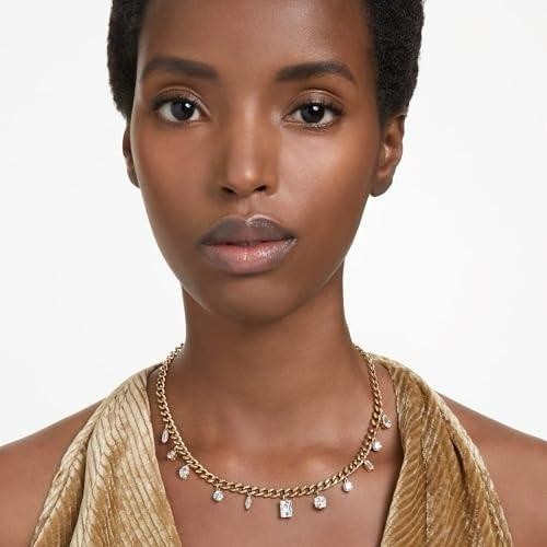 NEW Swarovski Dextera Dangling Necklace Gold Plated Clear Crystal 5663338