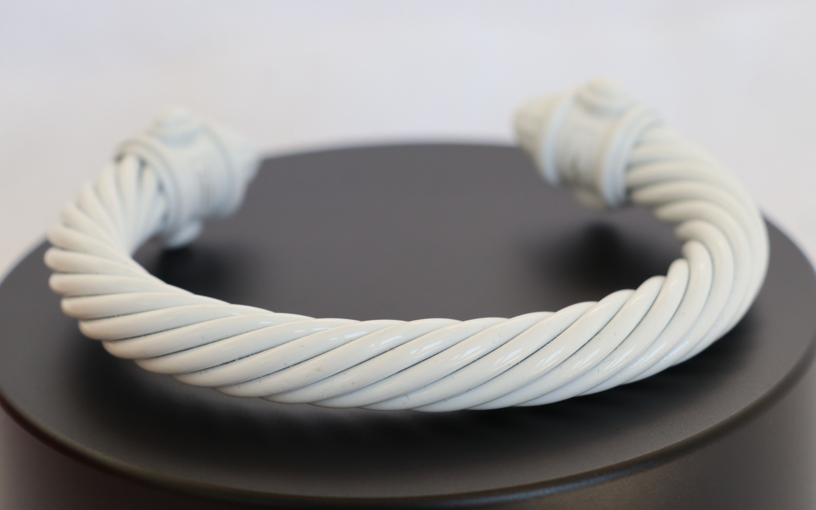 DAVID YURMAN White Aluminum Renaissance Cable Cuff Bracelet NEW