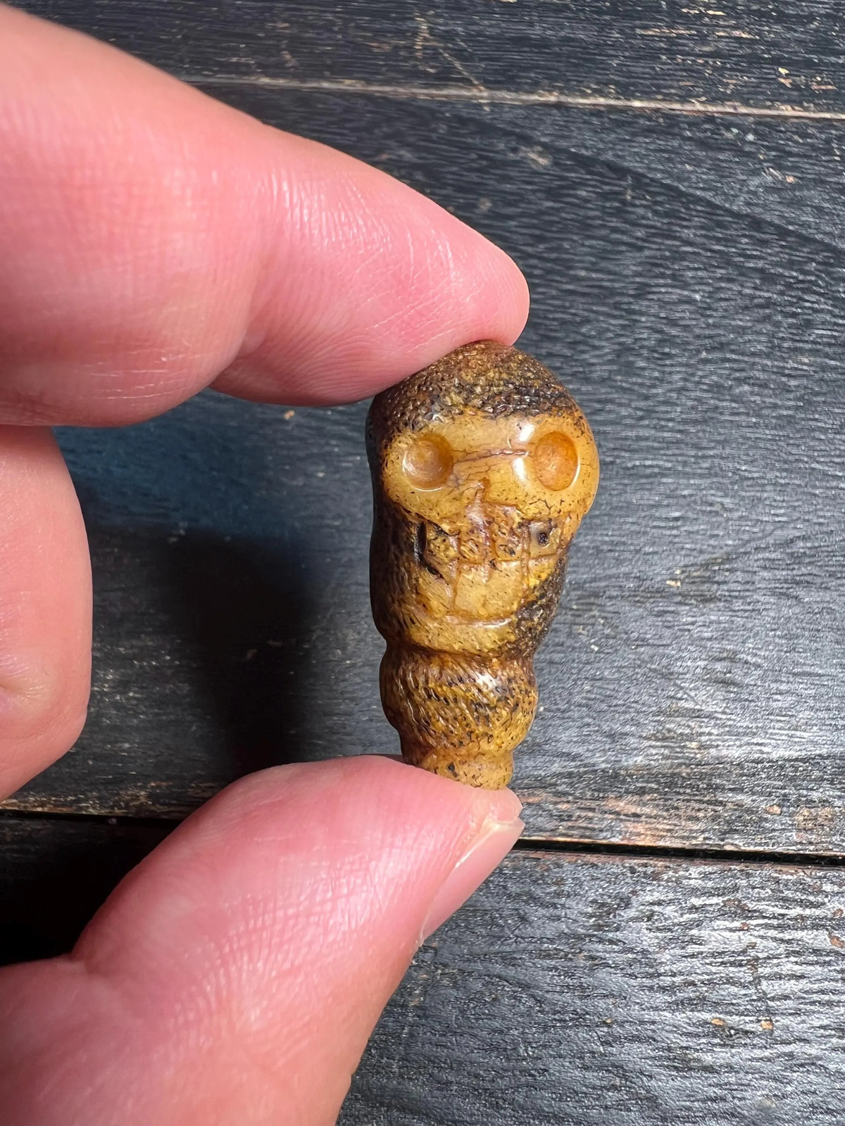 Yak Bone Guru Bead | Tibetan Skull Mala Bead | Hand-Carved Chitipati Guru Bead