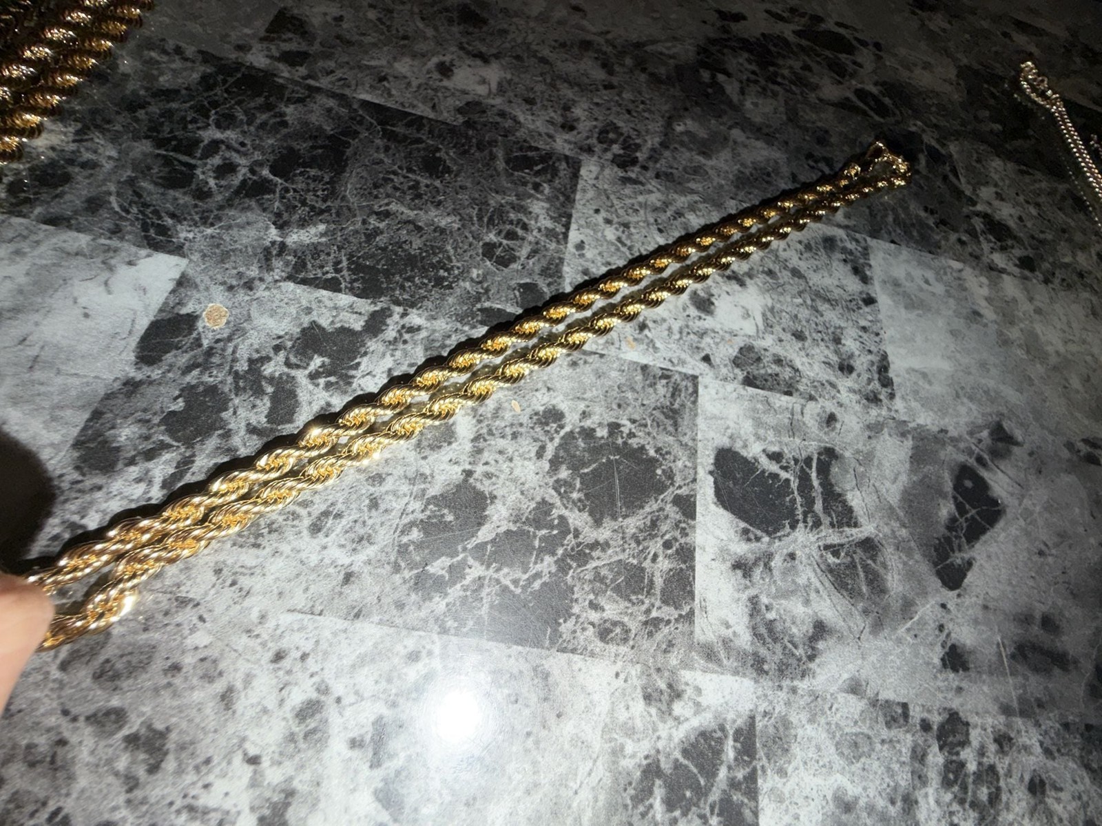 14K Gold filled Classic Rope Chain Necklace 22 inch excellent shine