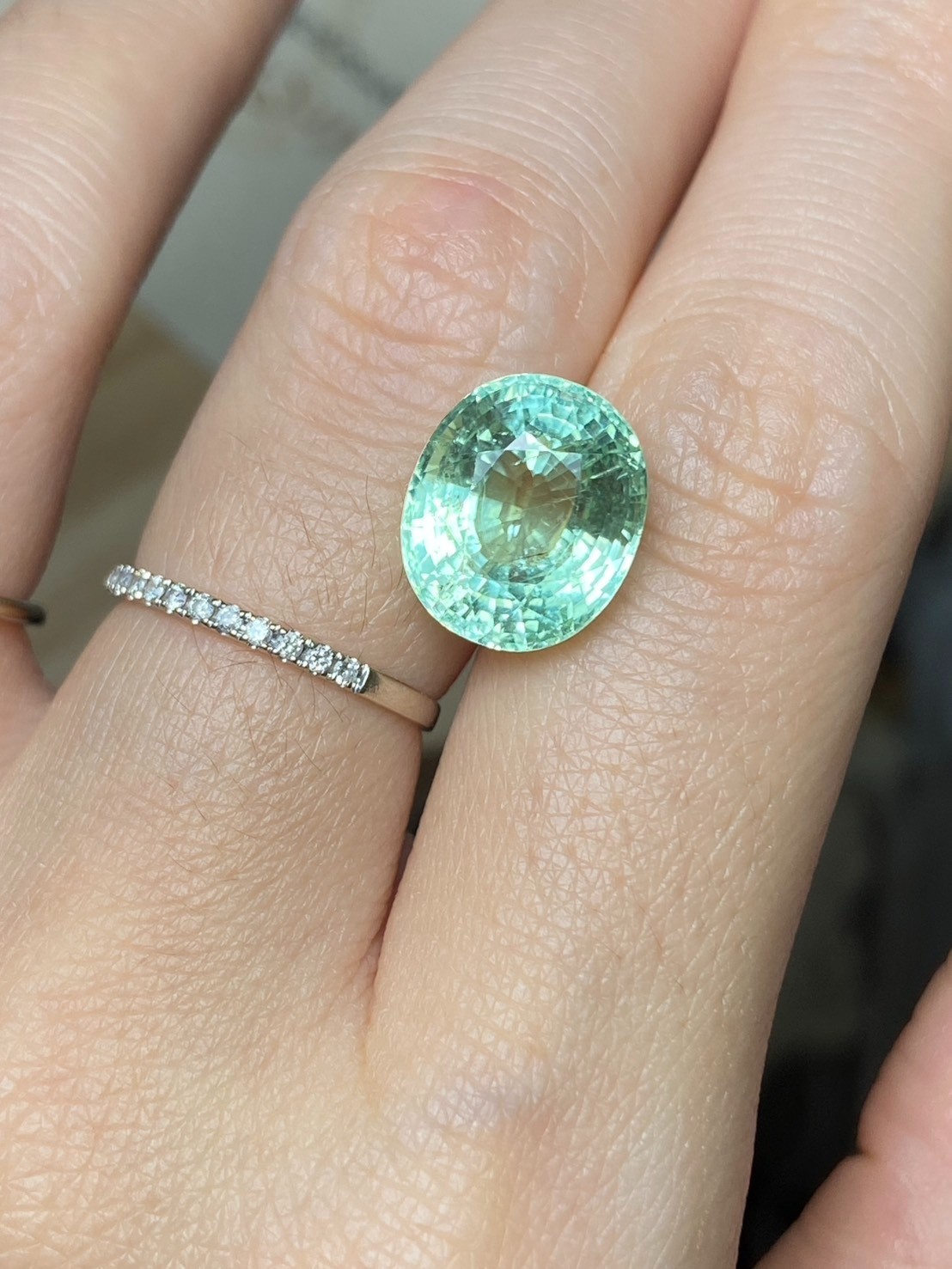 [jerseychou]Natural Paraiba Tourmaline 7.22ct , AIGS