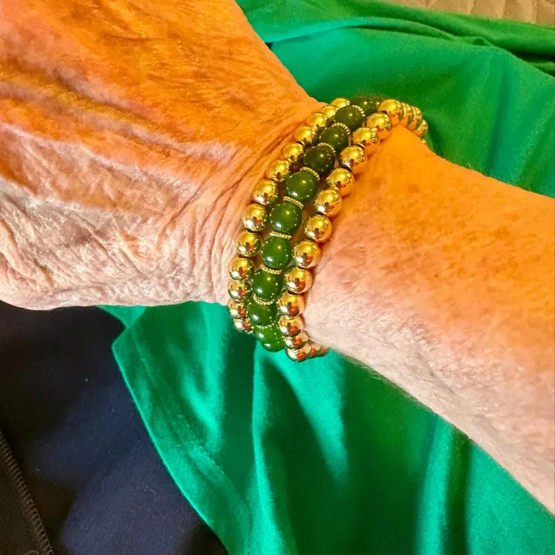 Jade Gemstone Bead Abundance Money Bracelet 6mm Crystal Healing Good Luck Gifts