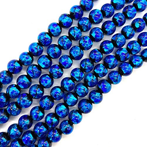 Japan Okinawa Firefly glass blue series beads 10mm length 40cm