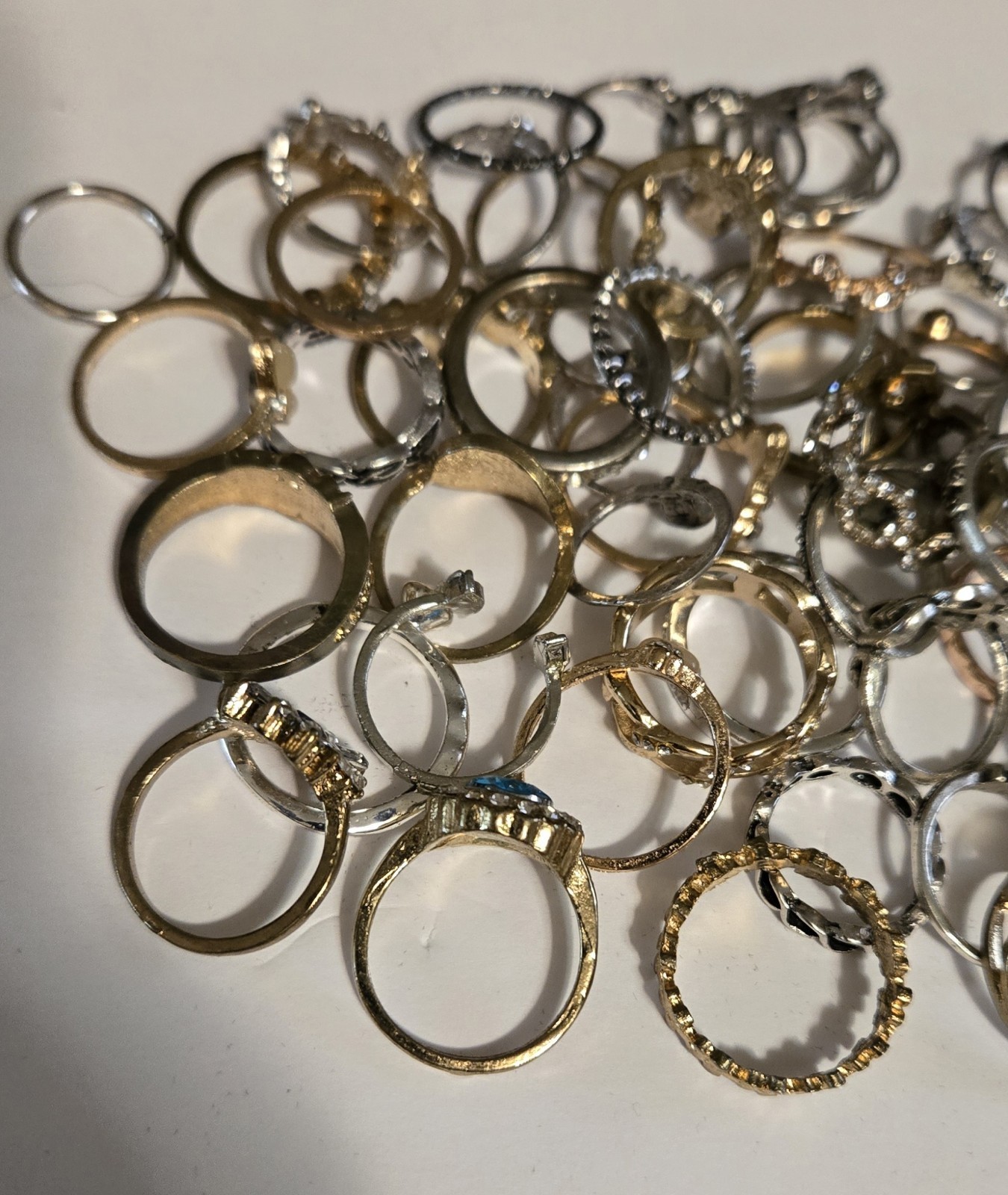 Costume Dress Up Crafting Only Over 60 Rings Multicolored Various Sizes Lot