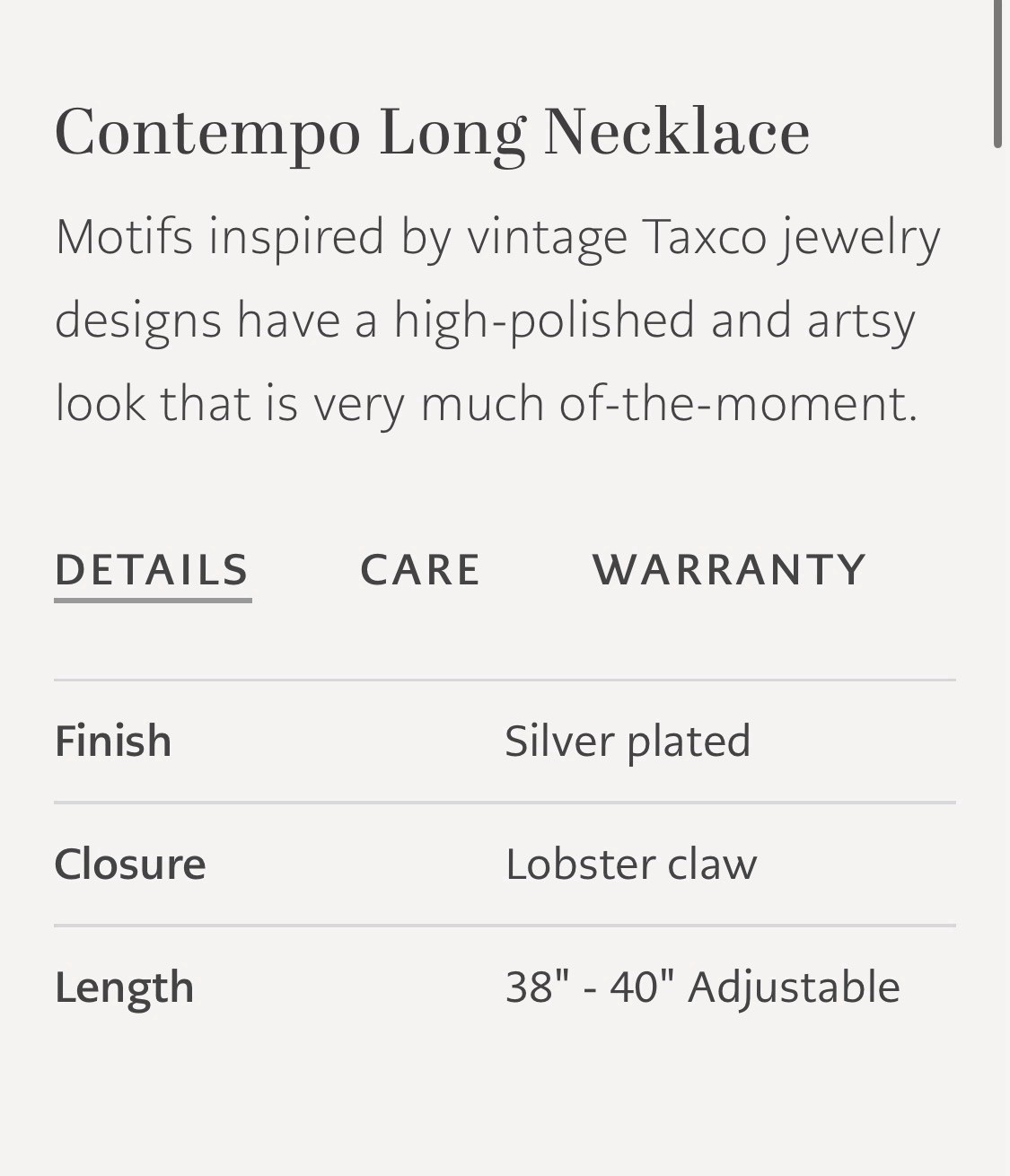 Brighton Contempo Long Necklace Retails $118
