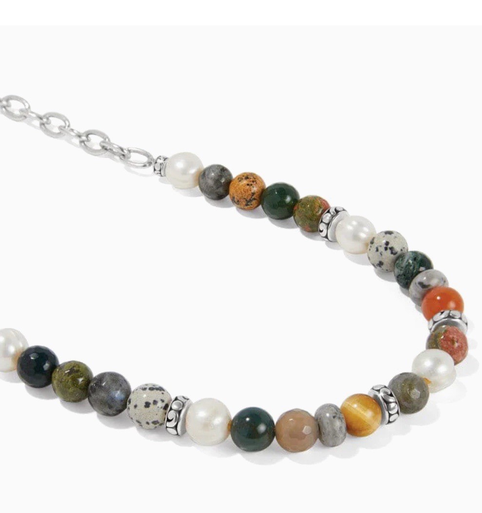 New Brighton Contempo Multi Beaded Desert Sky Pearl Necklace-NWT W/Pouch