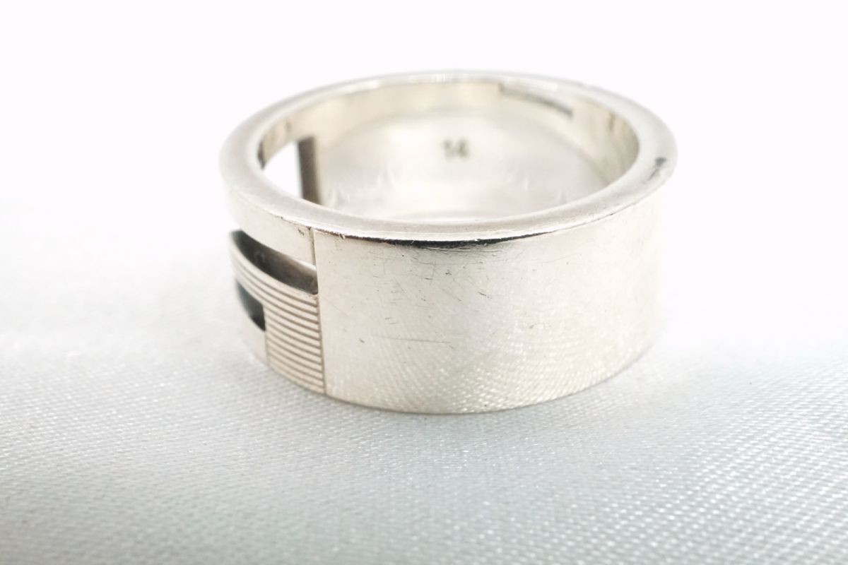 GUCCI 7.5 US Branded G Ring Logo 7.8ｇ Unisex Ag925 Silver Accessories 6672j