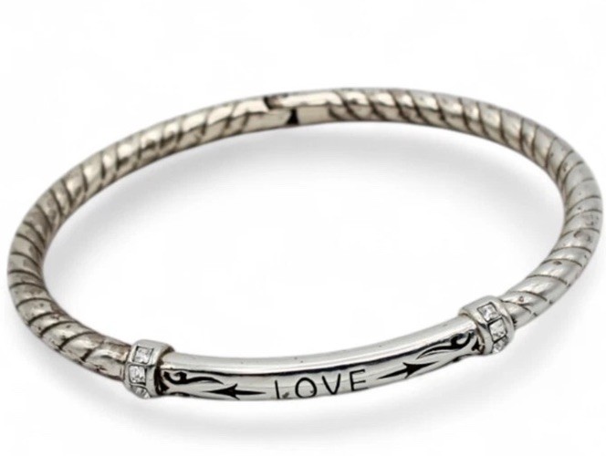 Brighton love bangle with the 2 rhinestone charms included nwot.