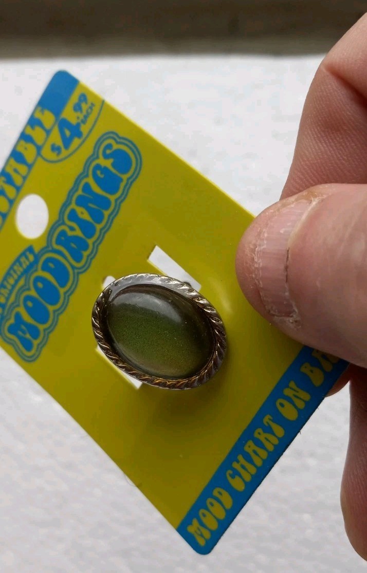 Lot Of 2 – Adjustable Orig Color Change Mood Ring NOS Vintage Fashion Jewelry