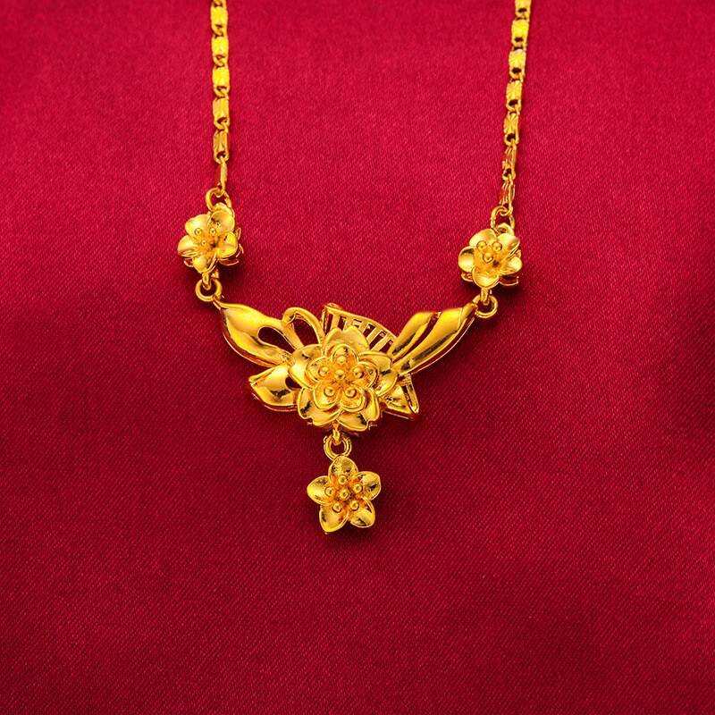 Women’s 22K 24K Thai Baht Yellow Gold Gp Filled Necklace Jewelry