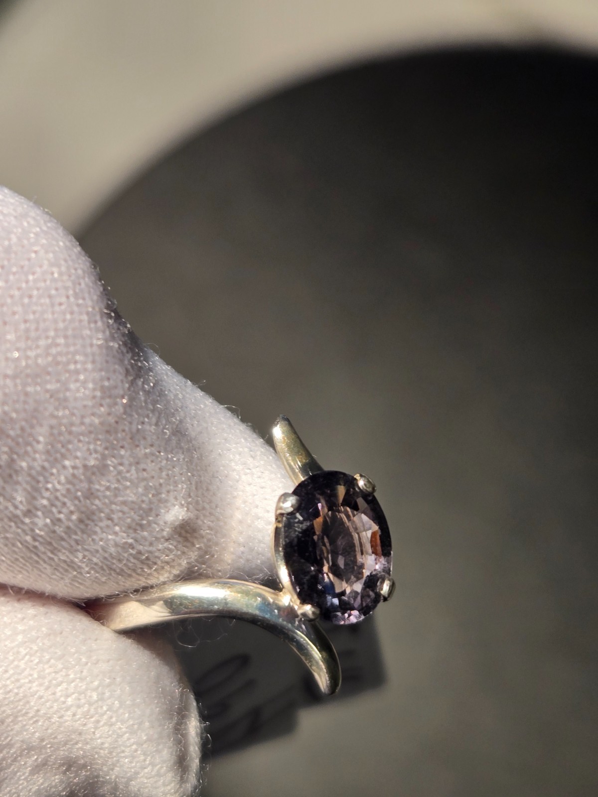 1.41CT NATURAL TITANIUM SPINEL RING!!! RICH PURPLE BLUE/COLOR SATURATION/LUSTER!
