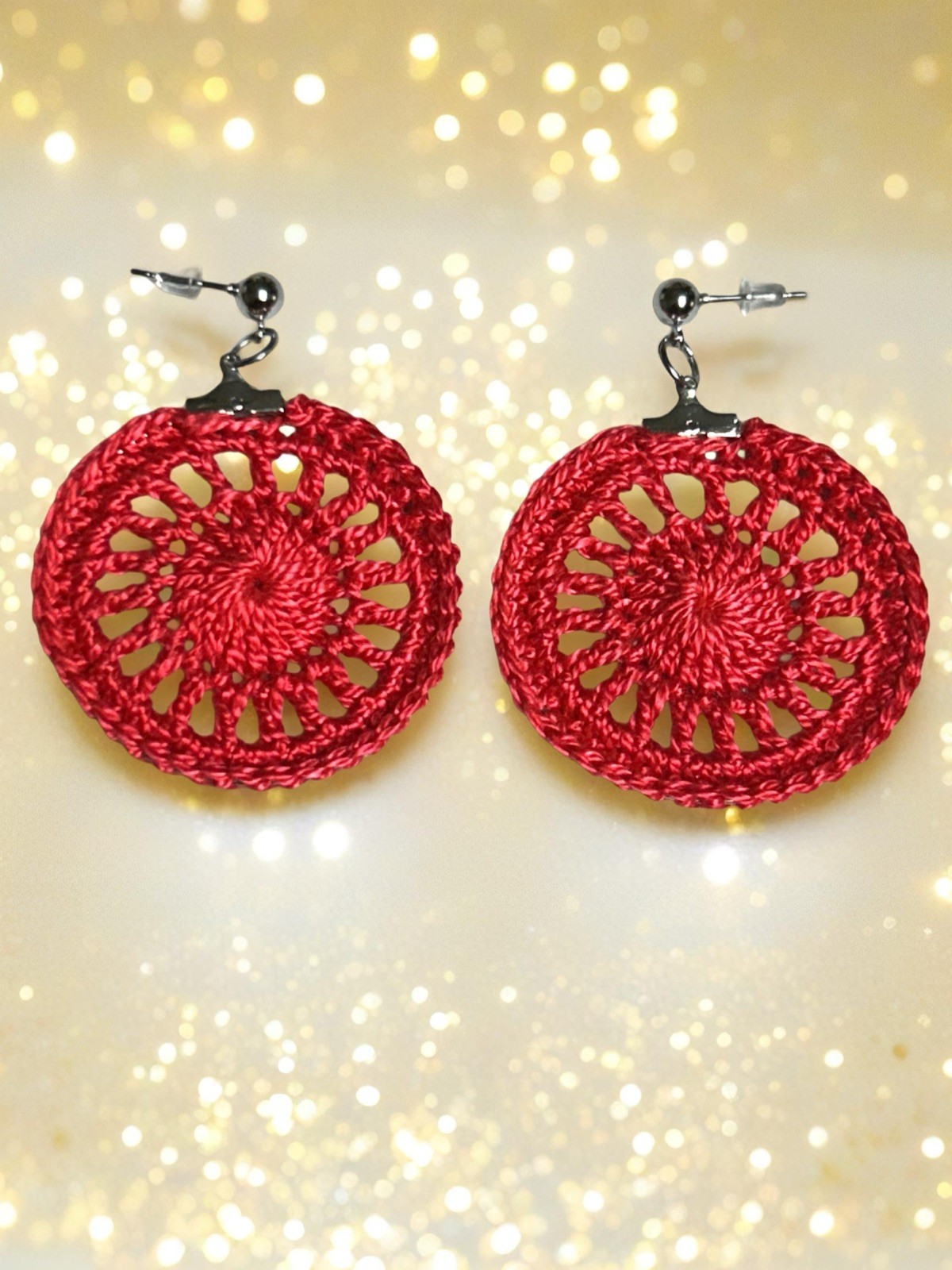 Icy Boho Earrings New Surgical Steel Ear Wire In Watermelon