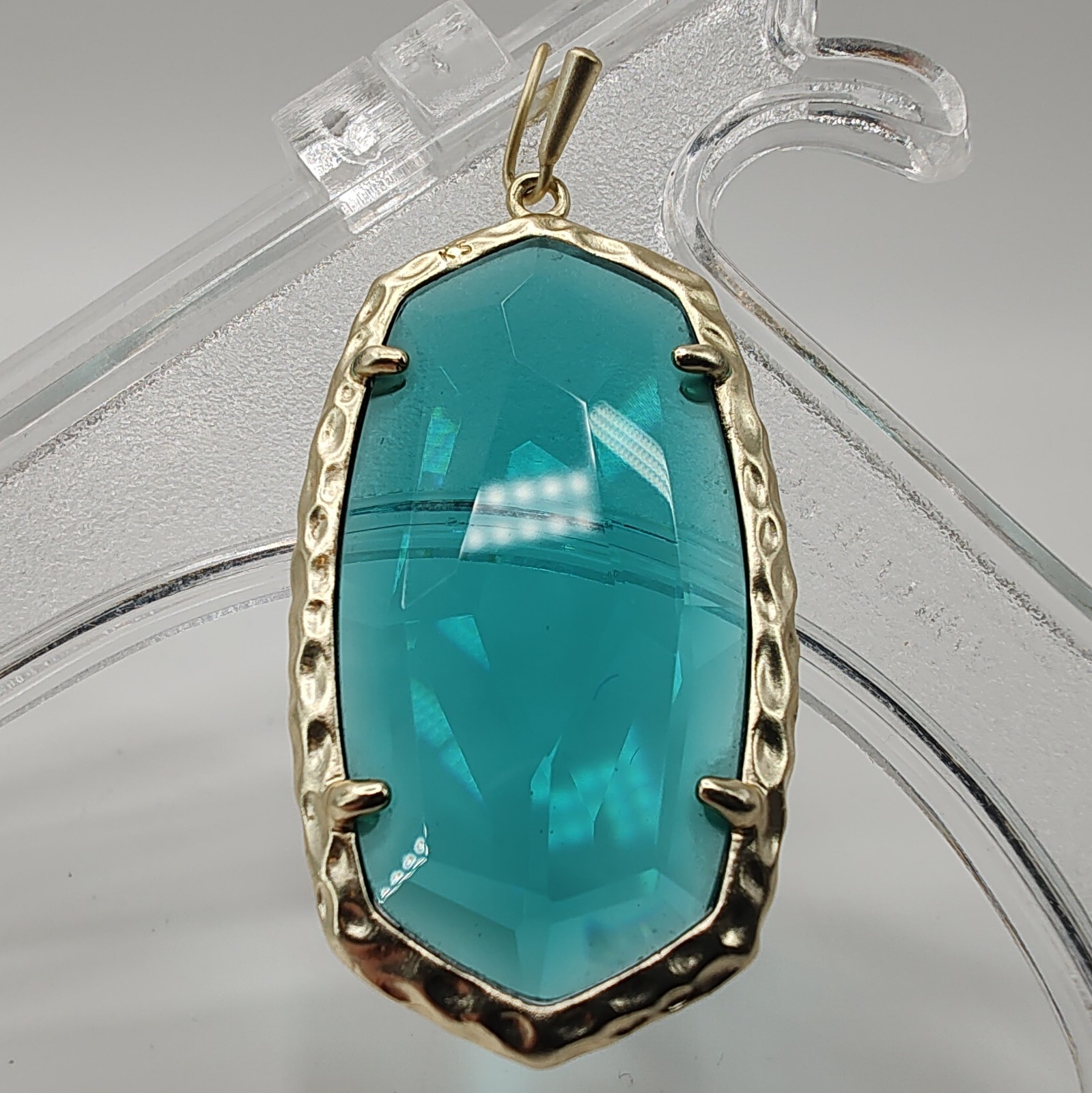 Kendra Scott Dangle Drop Earrings In Blue Illusion/Gold w/ Original Branded Bag