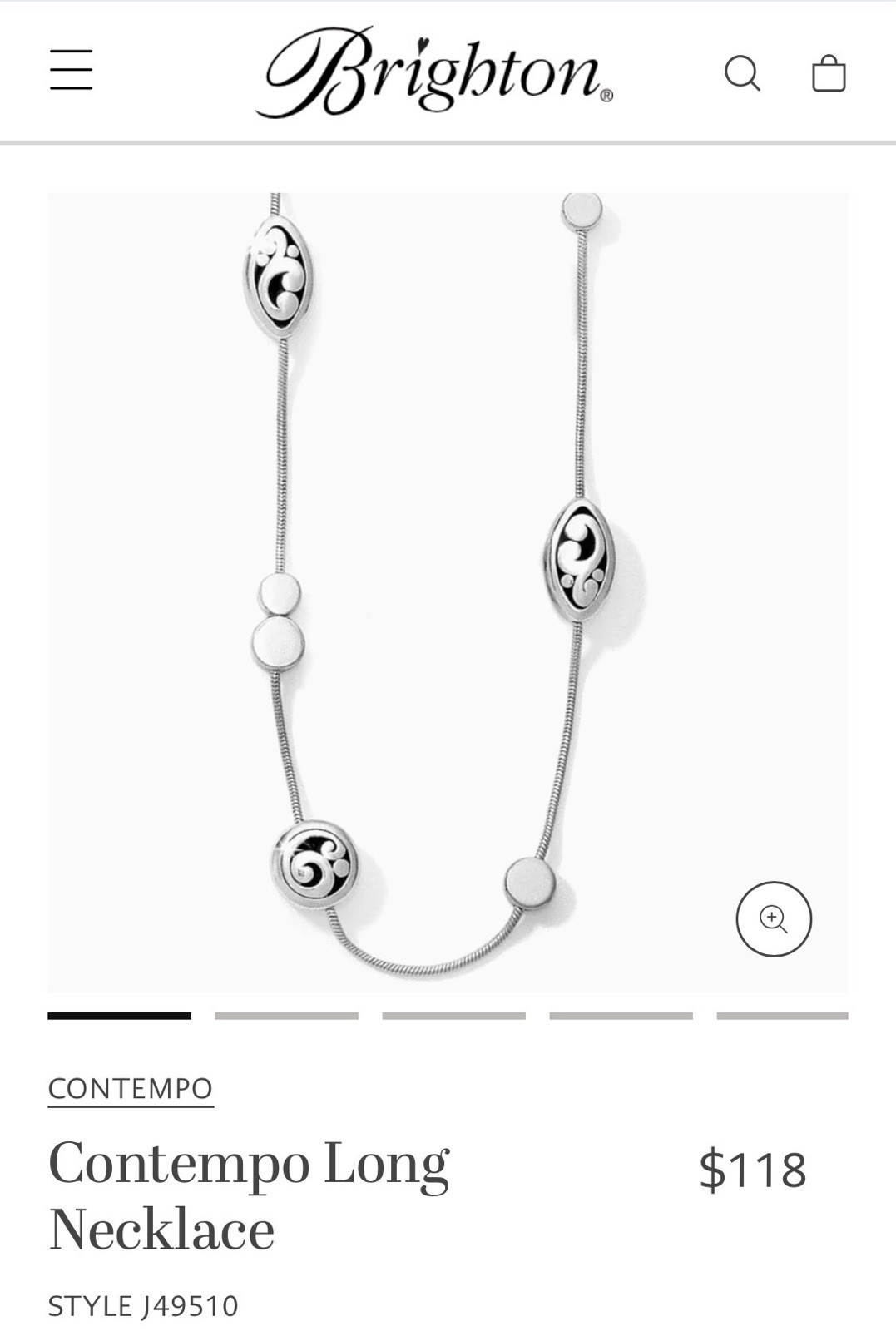 Brighton Contempo Long Necklace Retails $118